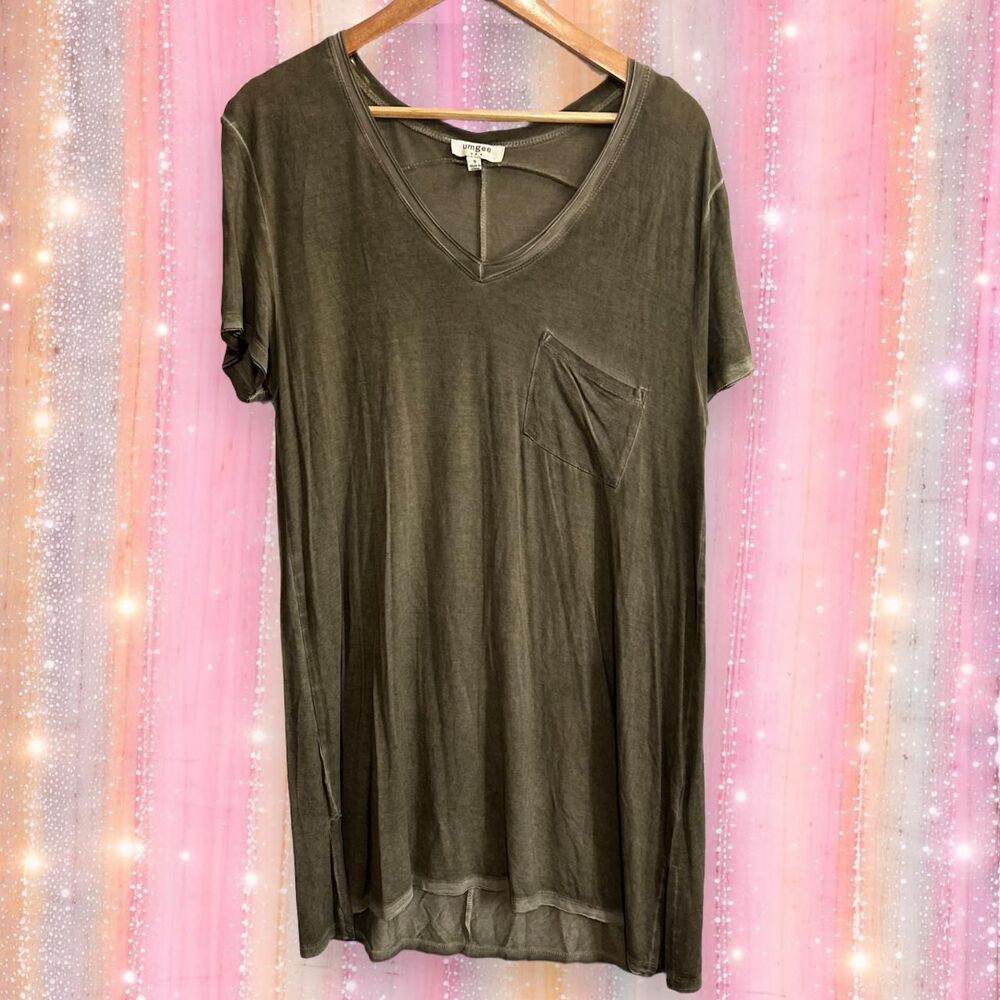 Umgee-usa Women's Brown and Green T-shirt
